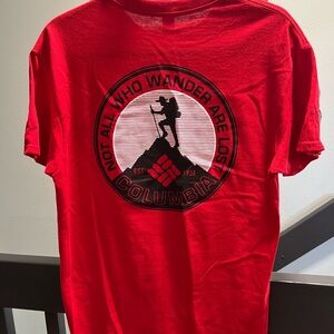 Columbia Red Adventure Graphic Tee Not All Who Wander Are Lost #304